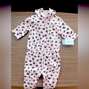 Carters 6 month girl jumpsuit… light pink leopard print